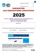 Demande de subventions CCAS 2025 – Associations 2025
